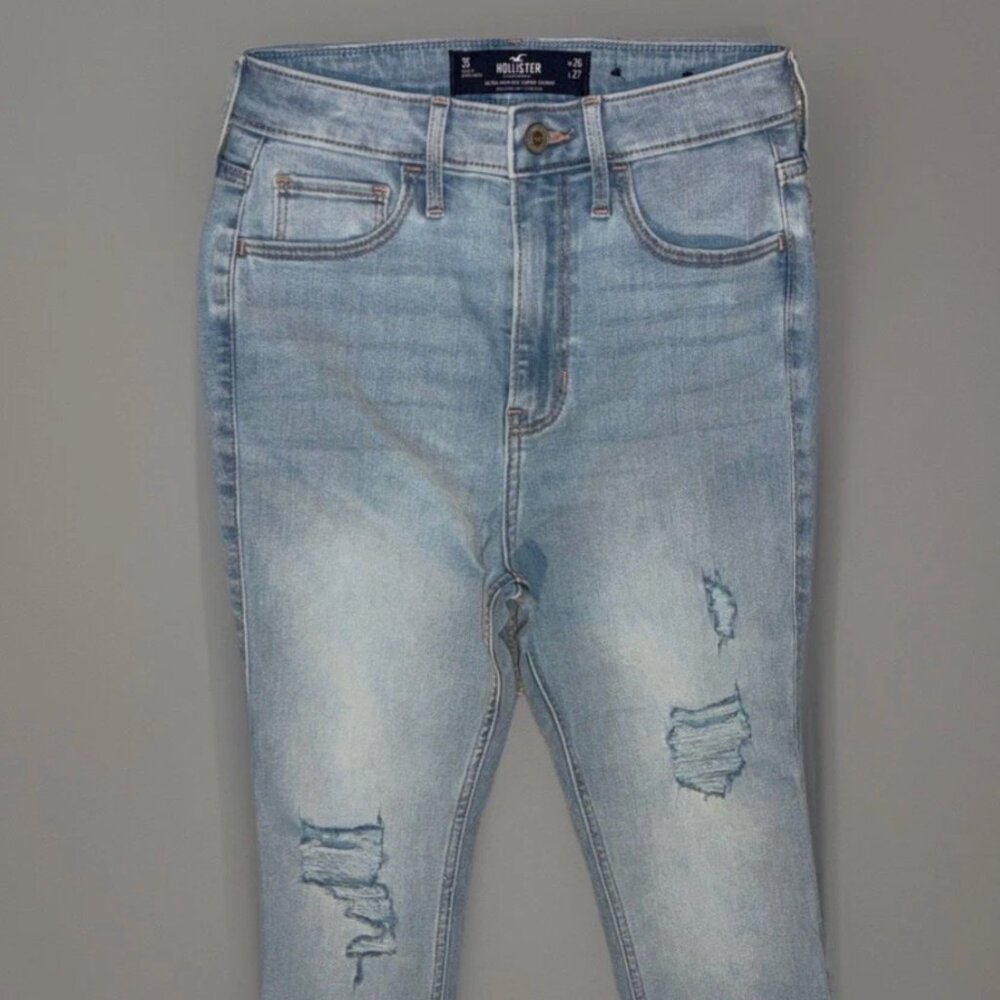 Hollister Ultra High Rise Super Skinny Jeans Womens 3S- 26x27 Stretch Li Blue